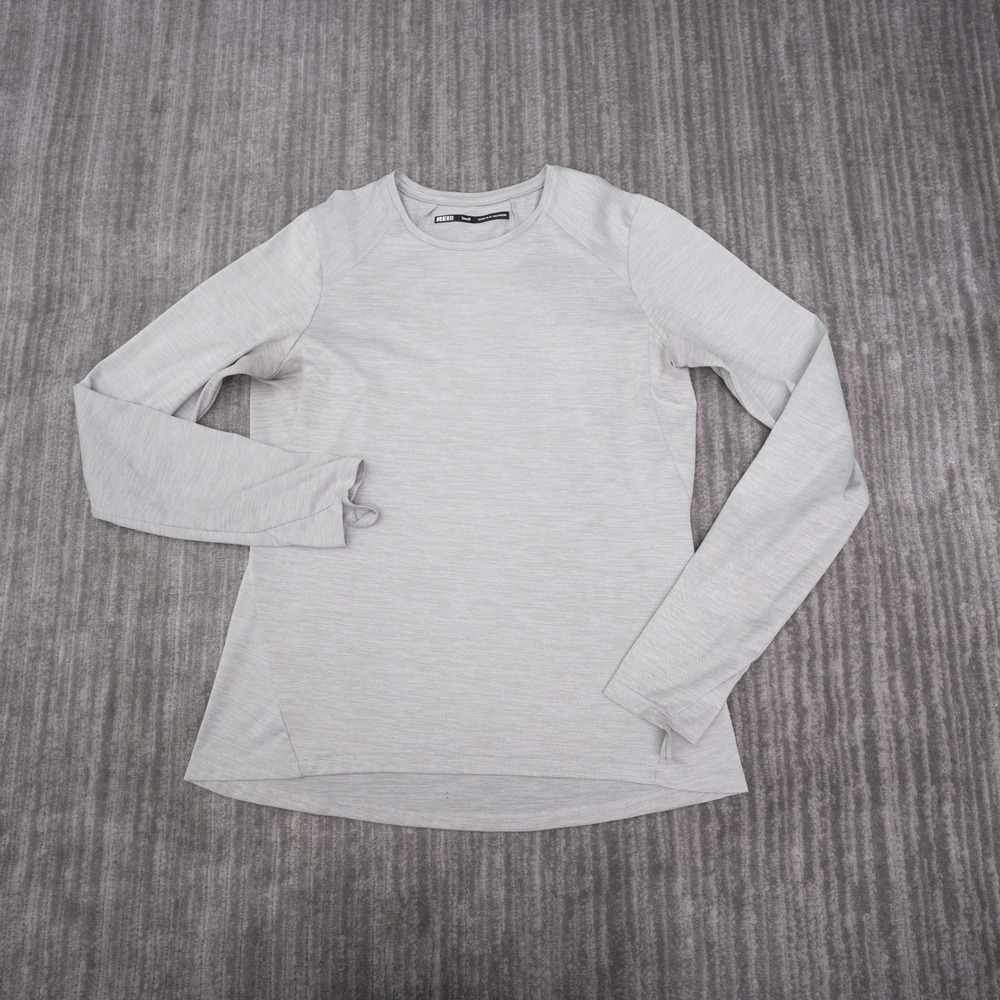 REI Long Sleeve Active Top Womens Small Gray Excellent Thumbhole Base Layer